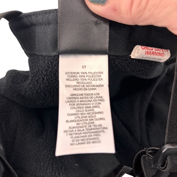 Gerry Black Ski Snow Bib Overalls 3T Insulated Kids Toddler - Picture 11 of 13